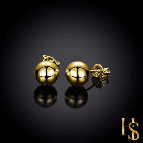 925 Silver Ball Earrings 92.5 Sterling Silver Plain Stud Earrings